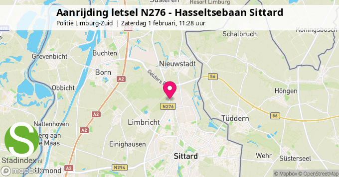 Aanrijding letsel N276 - Hasseltsebaan Sittard