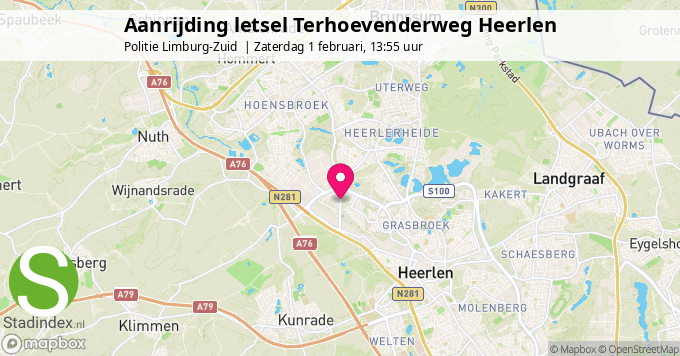 Aanrijding letsel Terhoevenderweg Heerlen