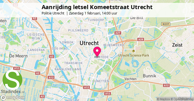 Aanrijding letsel Komeetstraat Utrecht