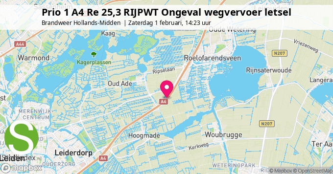 Prio 1 A4 Re 25,3 RIJPWT Ongeval wegvervoer letsel