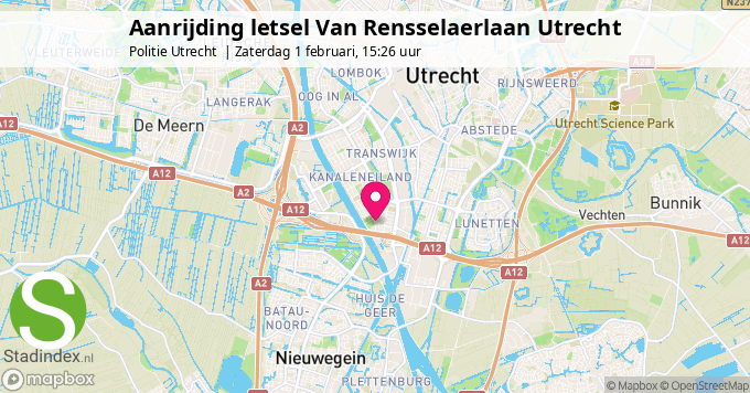 Aanrijding letsel Van Rensselaerlaan Utrecht