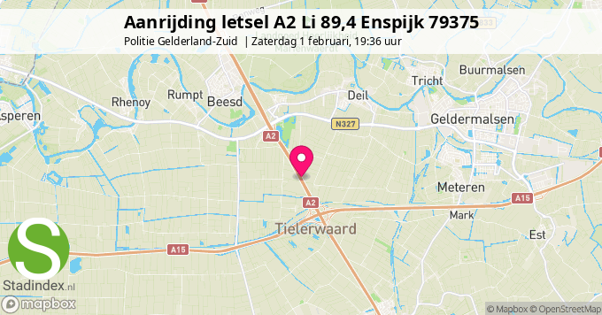 Aanrijding letsel A2 Li 89,4 Enspijk 79375