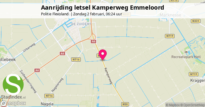 Aanrijding letsel Kamperweg Emmeloord