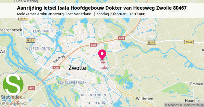 Aanrijding letsel Isala Hoofdgebouw Dokter van Heesweg Zwolle 80467