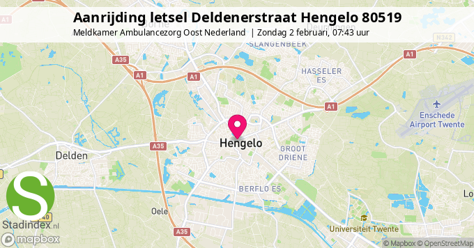 Aanrijding letsel Deldenerstraat Hengelo 80519