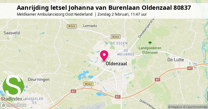 Aanrijding letsel Johanna van Burenlaan Oldenzaal 80837