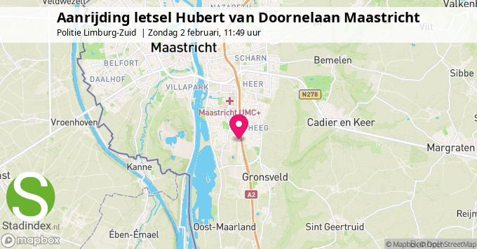 Aanrijding letsel Hubert van Doornelaan Maastricht