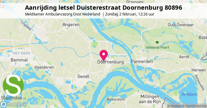 Aanrijding letsel Duisterestraat Doornenburg 80896