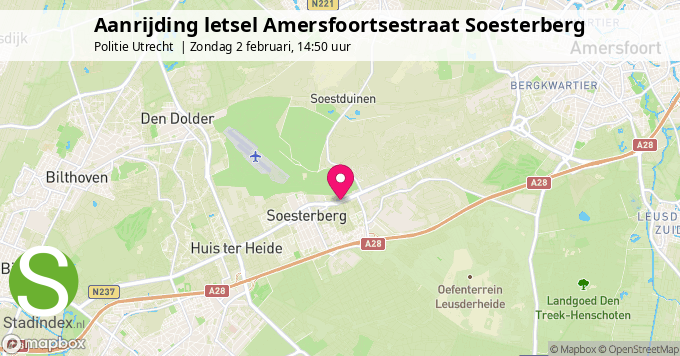 Aanrijding letsel Amersfoortsestraat Soesterberg