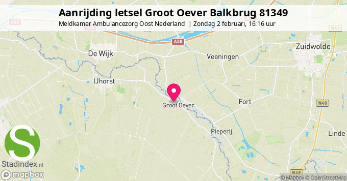 Aanrijding letsel Groot Oever Balkbrug 81349