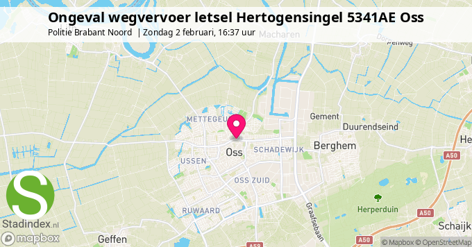 Ongeval wegvervoer letsel Hertogensingel 5341AE Oss