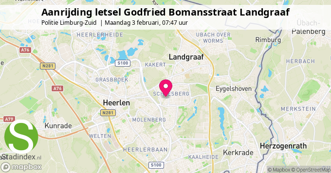 Aanrijding letsel Godfried Bomansstraat Landgraaf