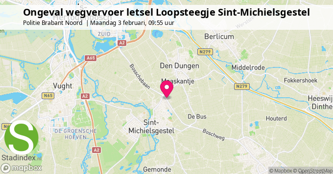 Ongeval wegvervoer letsel Loopsteegje Sint-Michielsgestel