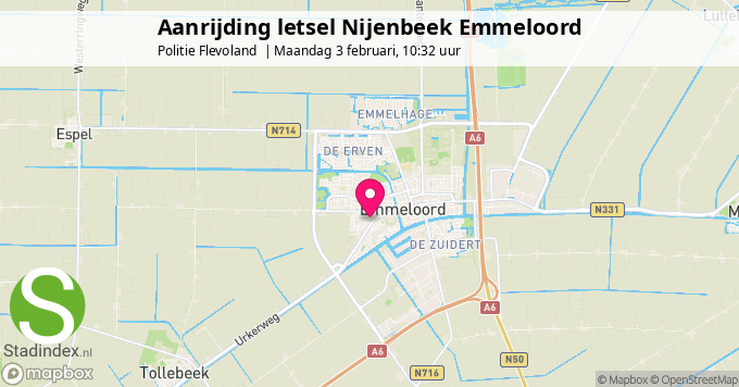 Aanrijding letsel Nijenbeek Emmeloord