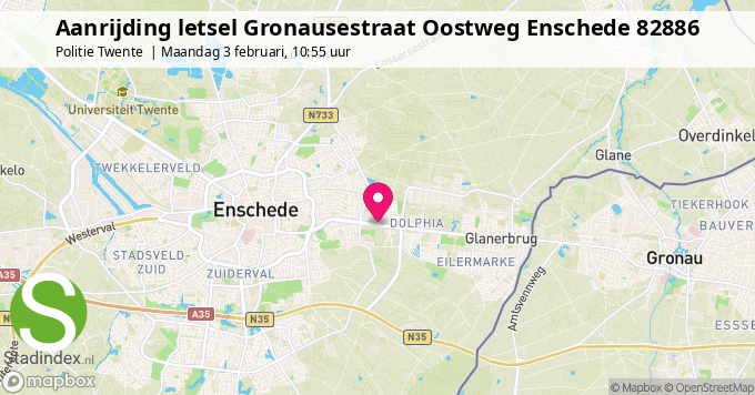 Aanrijding letsel Gronausestraat Oostweg Enschede 82886