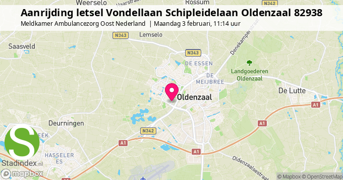 Aanrijding letsel Vondellaan Schipleidelaan Oldenzaal 82938