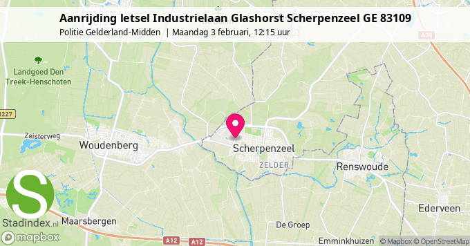 Aanrijding letsel Industrielaan Glashorst Scherpenzeel GE 83109