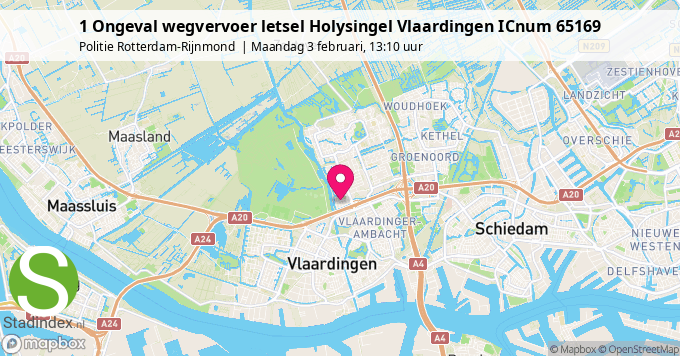 1 Ongeval wegvervoer letsel Holysingel Vlaardingen ICnum 65169