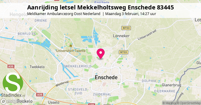 Aanrijding letsel Mekkelholtsweg Enschede 83445