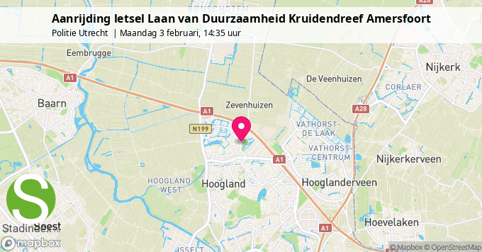 Aanrijding letsel Laan van Duurzaamheid Kruidendreef Amersfoort