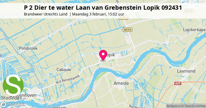 P 2 Dier te water Laan van Grebenstein Lopik 092431