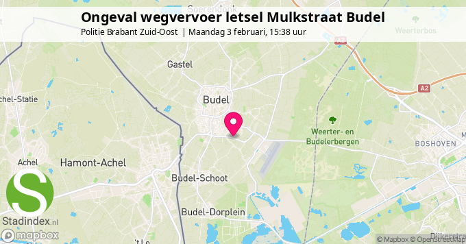 Ongeval wegvervoer letsel Mulkstraat Budel