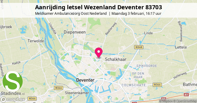 Aanrijding letsel Wezenland Deventer 83703