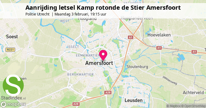 Aanrijding letsel Kamp rotonde de Stier Amersfoort