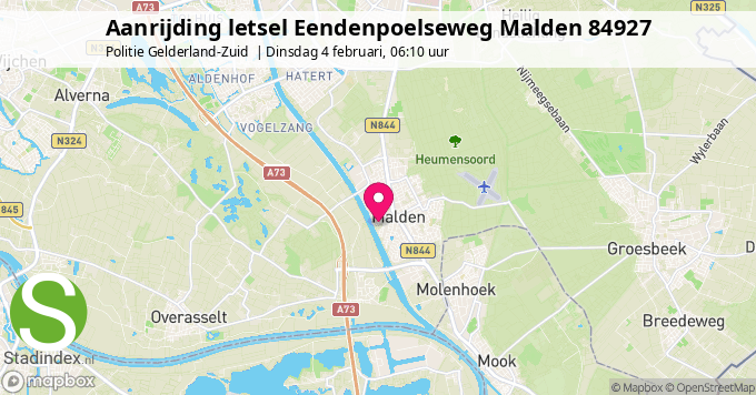 Aanrijding letsel Eendenpoelseweg Malden 84927