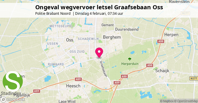 Ongeval wegvervoer letsel Graafsebaan Oss