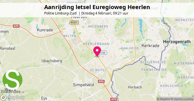 Aanrijding letsel Euregioweg Heerlen