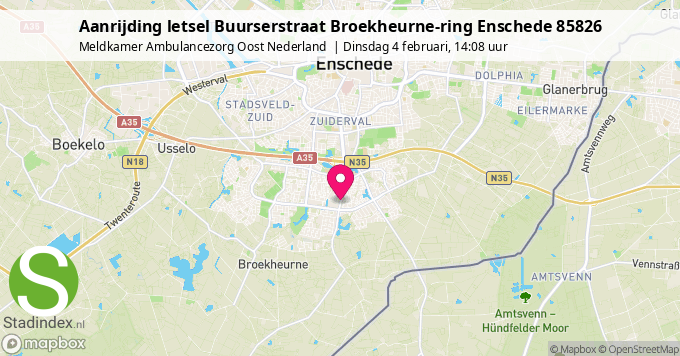 Aanrijding letsel Buurserstraat Broekheurne-ring Enschede 85826