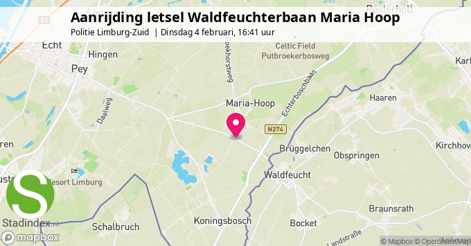 Aanrijding letsel Waldfeuchterbaan Maria Hoop