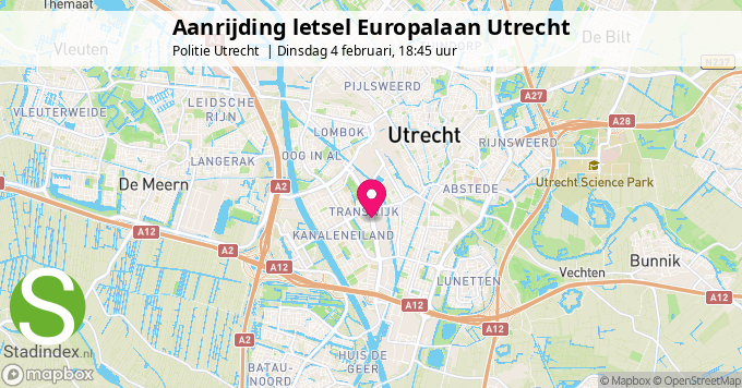 Aanrijding letsel Europalaan Utrecht