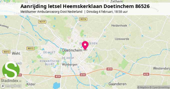 Aanrijding letsel Heemskerklaan Doetinchem 86526