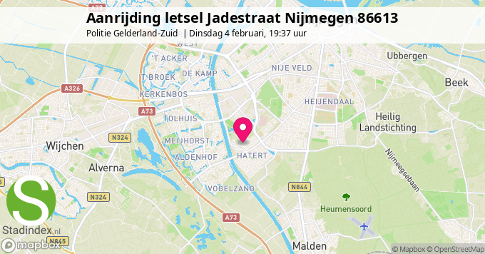 Aanrijding letsel Jadestraat Nijmegen 86613