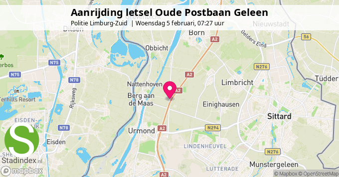 Aanrijding letsel Oude Postbaan Geleen