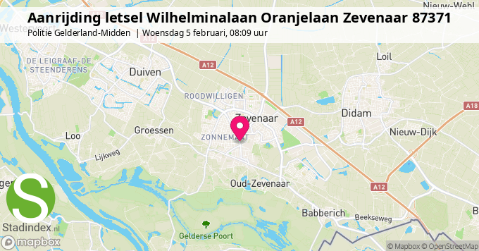 Aanrijding letsel Wilhelminalaan Oranjelaan Zevenaar 87371