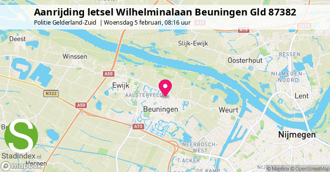 Aanrijding letsel Wilhelminalaan Beuningen Gld 87382