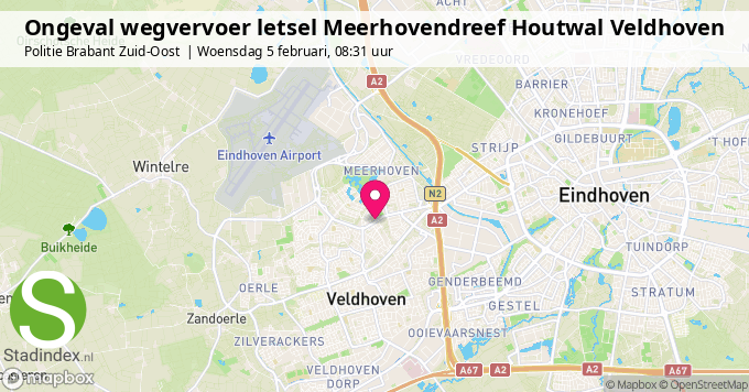 Ongeval wegvervoer letsel Meerhovendreef Houtwal Veldhoven