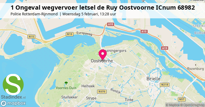 1 Ongeval wegvervoer letsel de Ruy Oostvoorne ICnum 68982