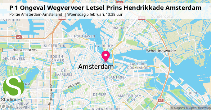 P 1 Ongeval Wegvervoer Letsel Prins Hendrikkade Amsterdam