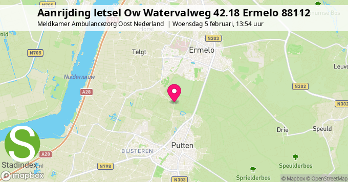 Aanrijding letsel Ow Watervalweg 42.18 Ermelo 88112