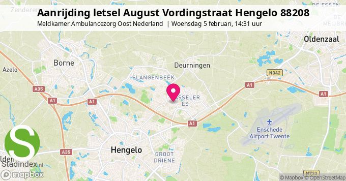 Aanrijding letsel August Vordingstraat Hengelo 88208