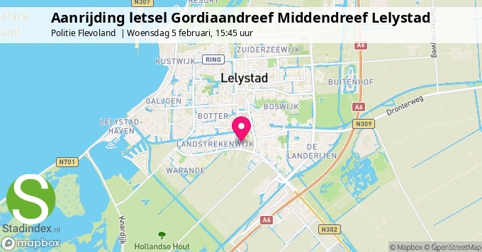 Aanrijding letsel Gordiaandreef Middendreef Lelystad