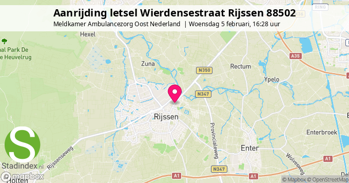 Aanrijding letsel Wierdensestraat Rijssen 88502