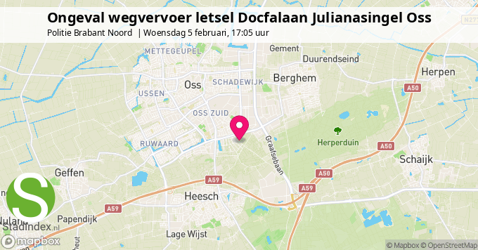 Ongeval wegvervoer letsel Docfalaan Julianasingel Oss