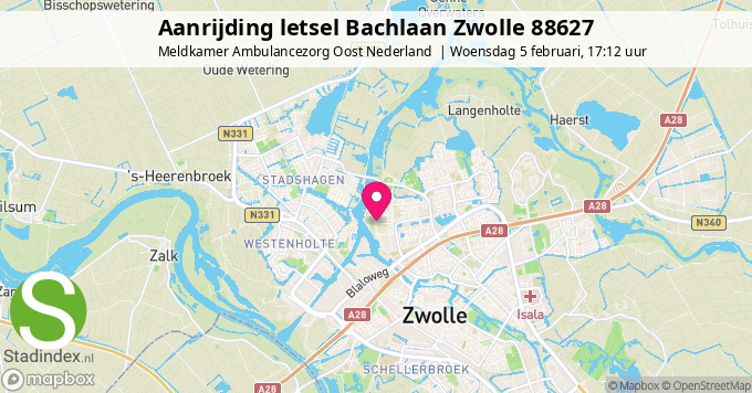 Aanrijding letsel Bachlaan Zwolle 88627