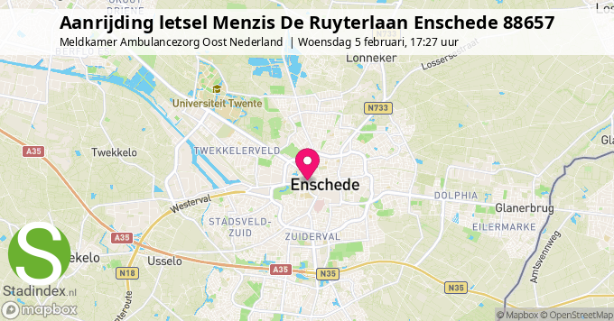 Aanrijding letsel Menzis De Ruyterlaan Enschede 88657