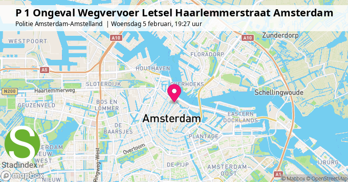 P 1 Ongeval Wegvervoer Letsel Haarlemmerstraat Amsterdam